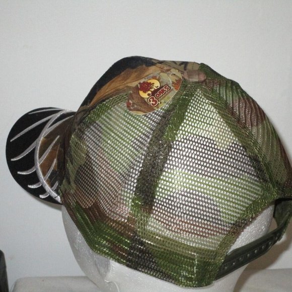 New 3 Oaks Adjustable Camo / Camo Net Back Fishing Baseball Cap,Snap Adjust#763 - Picture 4 of 10